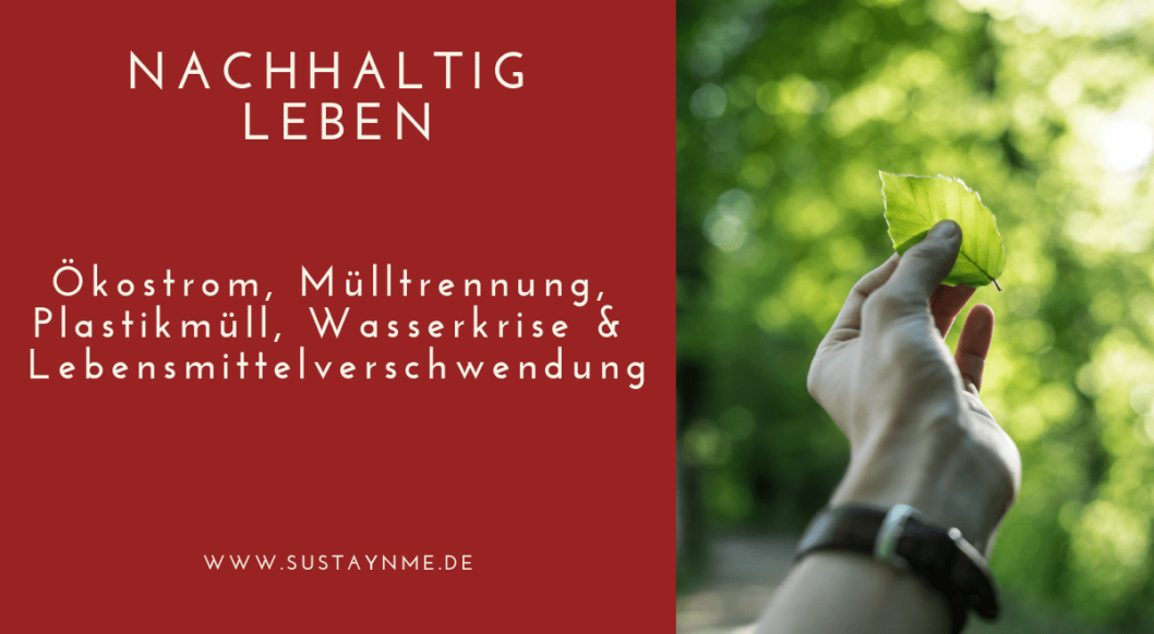 nachhaltig leben ökostrom müllvermeiden plastikmüll wasserkrise lebensmittelverschwendung sustaynme nachhaltig leben ökostrom müllvermeiden plastikmüll wasserkrise lebensmittelverschwendung sustaynme